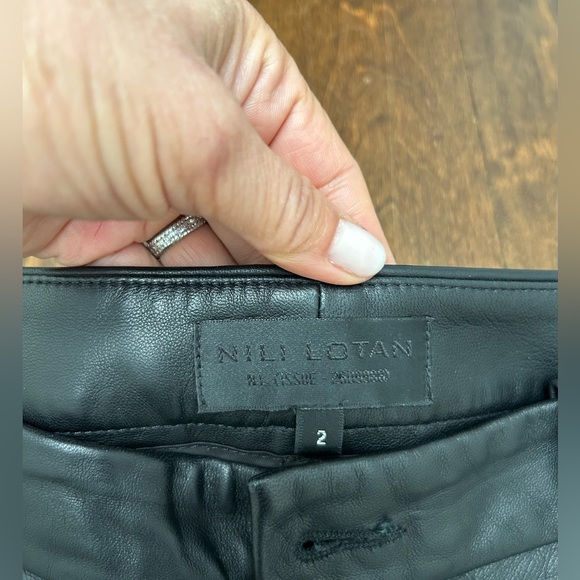 Nili Lotan Montauk Leather straight leg pants. Size 2. - Picture 14 of 16